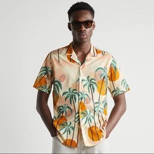 Zara Men’s PALM TREE PRINT SHIRT